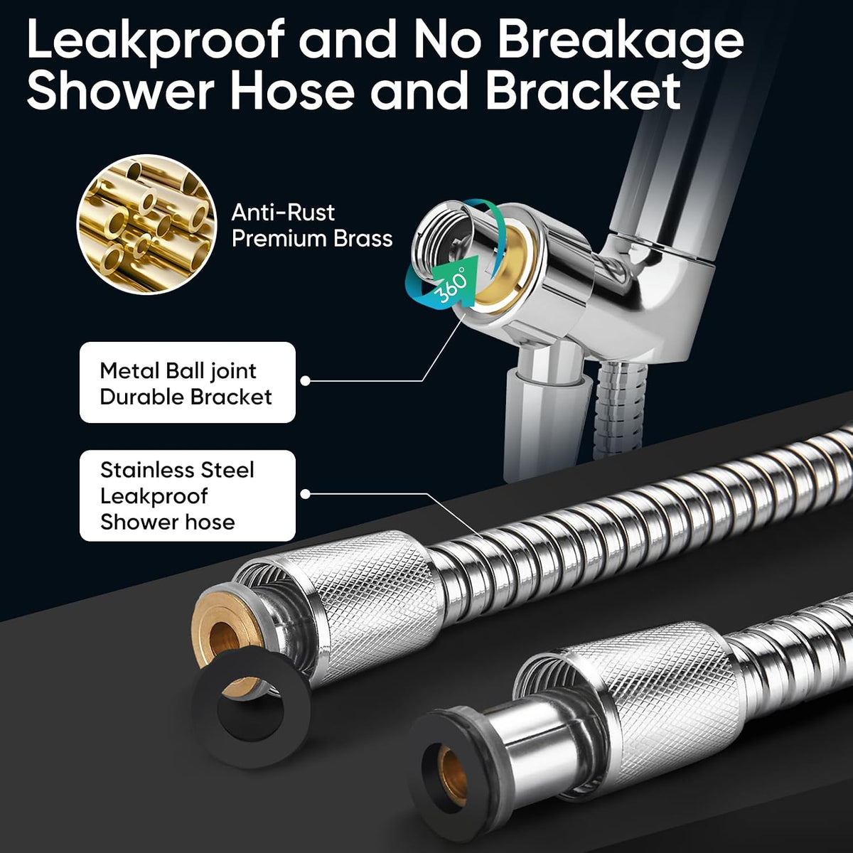 Cobbe 9 Spray Modes Handheld Shower Head, Water-Saving, Chrome
