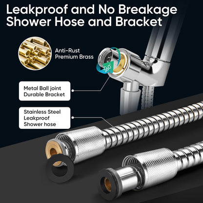 Cobbe 9 Spray Modes Handheld Shower Head, Water-Saving, Chrome
