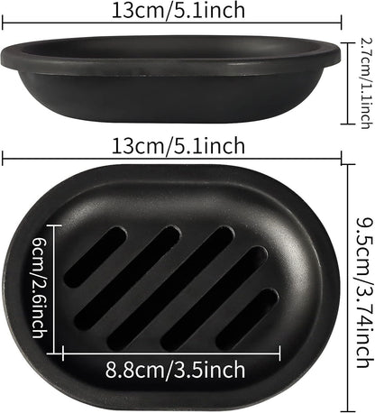 Topsky Soap Dish for Shower, 2pcs Soap Dishes Soap Savers for Bar Soap, Soap Bar Holder Shower with Drip Tray, Plastic Soap Holders with Drain for Kitchen Sink, Easy to Clean, Keeps The Soap Dry