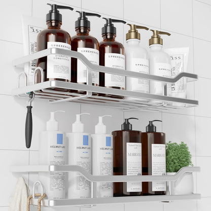 Kitsure Shower Caddy, Adhesive Shower Organizer, Large, Black