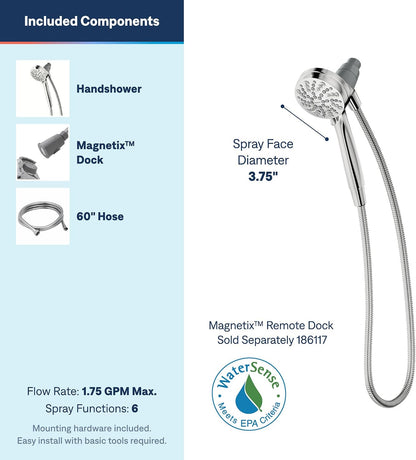 Moen 26100EP Engage Magnetix Handheld Showerhead, Chrome