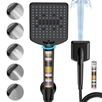 Homlord Filtered Shower Head with Handheld, High Pressure 6 Mode Showerhead