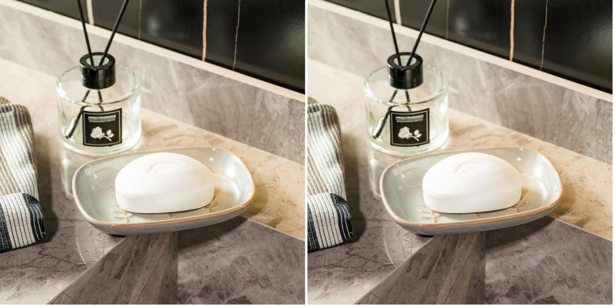 Miamolo Soap Dish for Shower & Bathroom, Floating Point Save Soap Loss