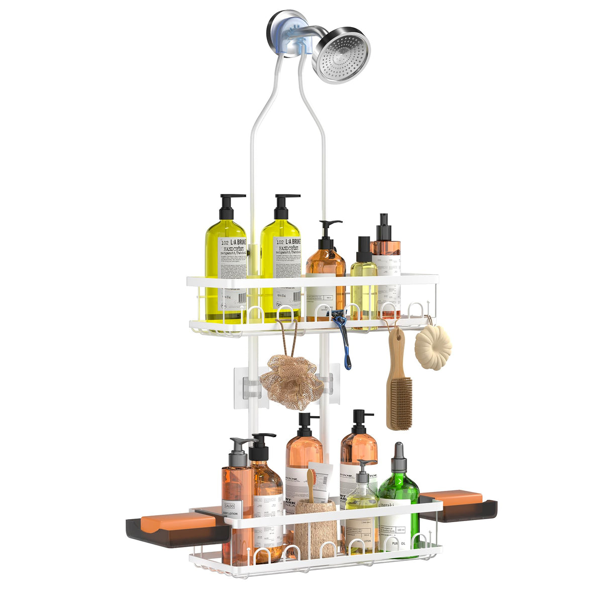 Skyapex Shower Caddy Hanging Over Shower Head, Adjustable, Black