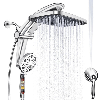 12-Inch High Pressure Rain Shower Head with Handheld Spray Combo, Magnetic