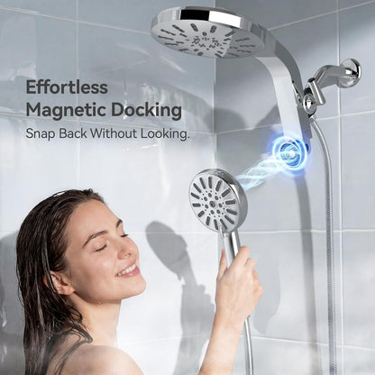 INAVAMZ High Pressure Magnetic Shower Head with Handheld Combo Chrome