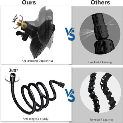 INAVAMZ 2 in 1 Shower Head with Handheld Combo High Pressure Black 2.5 GPM