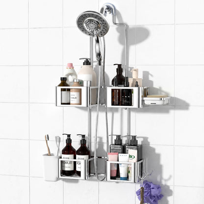 Hanging Shower Caddy for Handheld Showerheads,Over Head Shower organizer