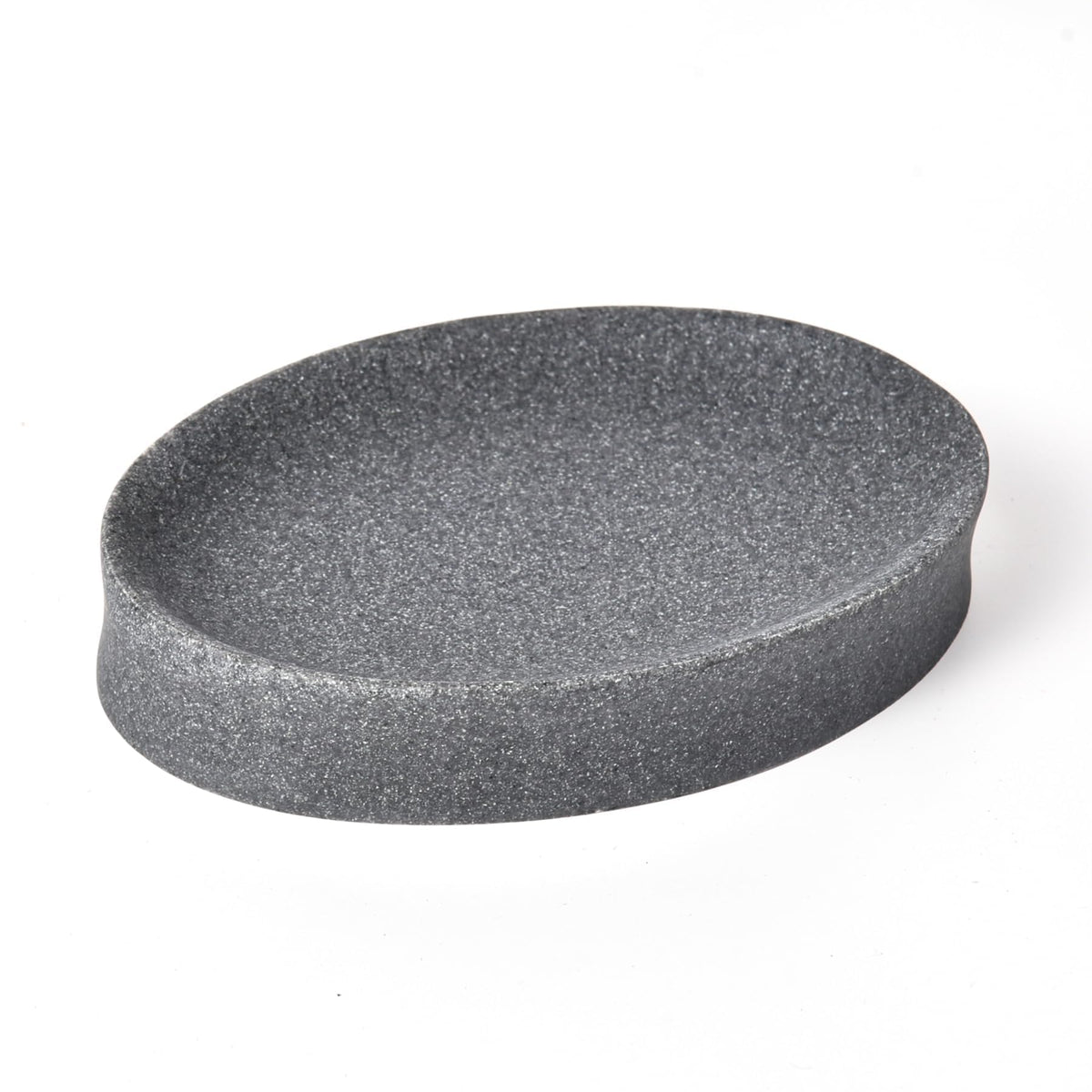 IMEEA Oval Resin Soap Dish for Bathroom Sink Stone-Look Soap Tray Holder