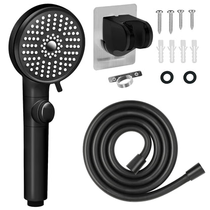RV Shower Head with Hose, High Pressure 5 Mode Shower head Replacement, Showerheads for RV/Campers, Travel Trailer, Motorhome for Water Saving, Handheld Shower Head Holder and Hose, On Off Switch