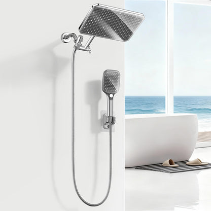 Jafeton 10 Inch High Pressure Rain Shower Head with Handheld Combo
