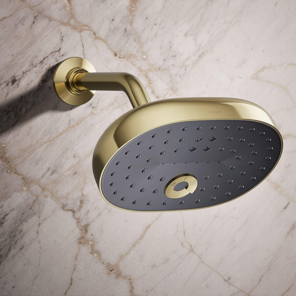 Kohler 26290-G-AF Statement® Three-function showerhead, 1.75 gpm, Vibrant French Gold