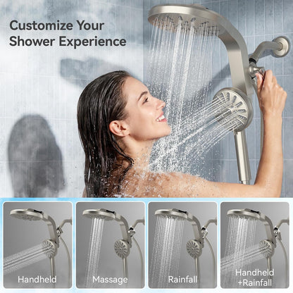INAVAMZ High Pressure Magnetic Shower Head with Handheld Combo Light Nickel