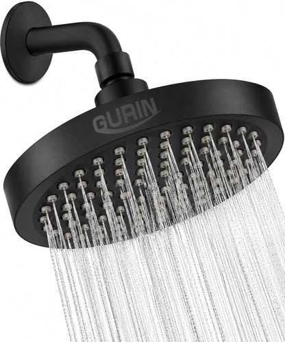 GURIN Shower Head - Luxury Polished Chrome Finish - Rain Showerhead 6 Inch