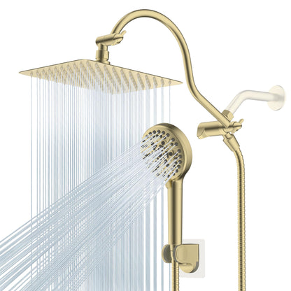 Hibbent All Metal cUPC Certified Shower Head, 10'' Rainfall Shower Head