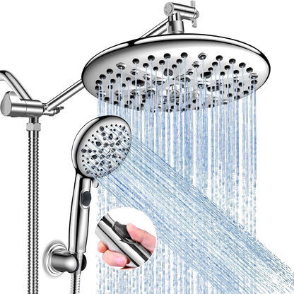 FEELSO 10" Shower Head Combo with Handheld, High Pressure Dual Shower Head
