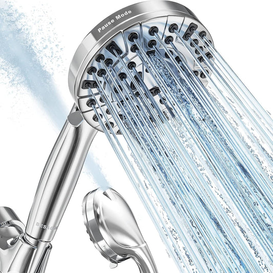 BESAQUO 9 Functions High Pressure Handheld Shower Head with Power Wash