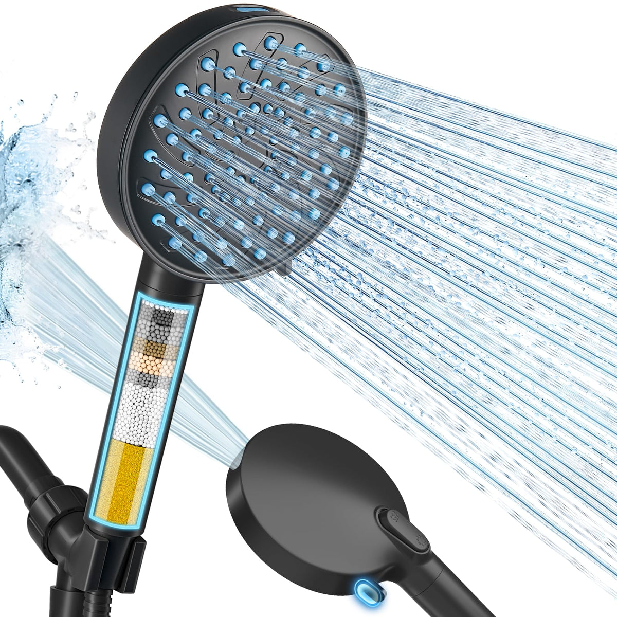 Cobbe Filtered Shower Head with Handheld, Water Softener for Hard Water