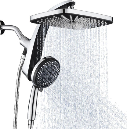 Rain Shower Head with Handheld Showerhead, Black 1.8GPM 460311