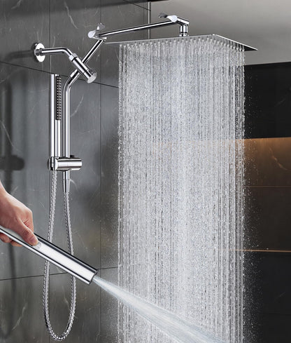 Veken All Metal 10"Luxurious Rain Shower Head with Handheld Spary,Power Jet