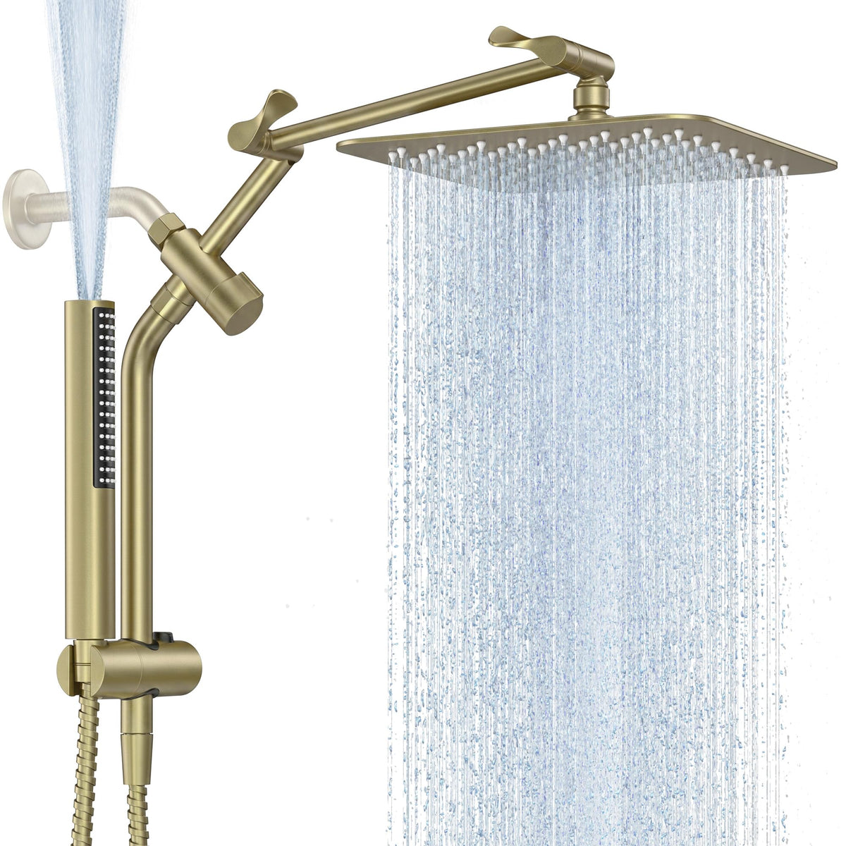Veken All Metal 10"Luxurious Rain Shower Head with Handheld Spary,Power Jet
