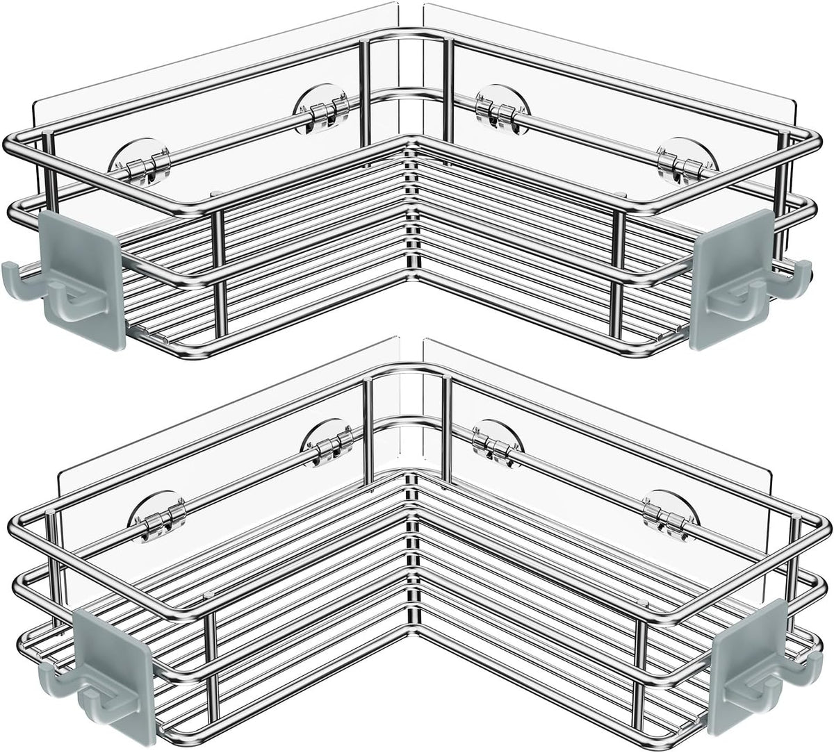 Nieifi Corner Shower Shelves, Adhesive Shower Caddy, Bathroom Organization