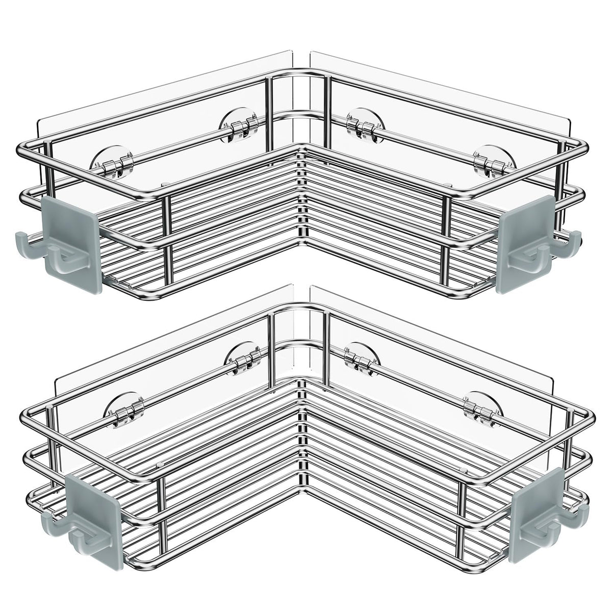 Nieifi Corner Shower Shelves, Adhesive Shower Caddy, Bathroom Organization