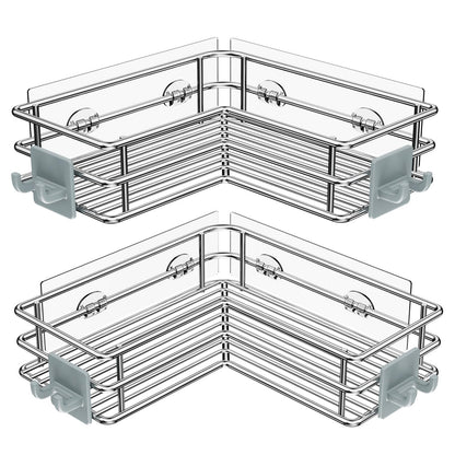 Nieifi Corner Shower Shelves, Adhesive Shower Caddy, Bathroom Organization