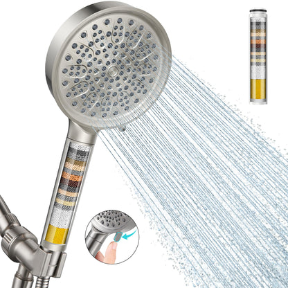 Cobbe Filtered Shower Head with Handheld, Water Softener for Hard Water