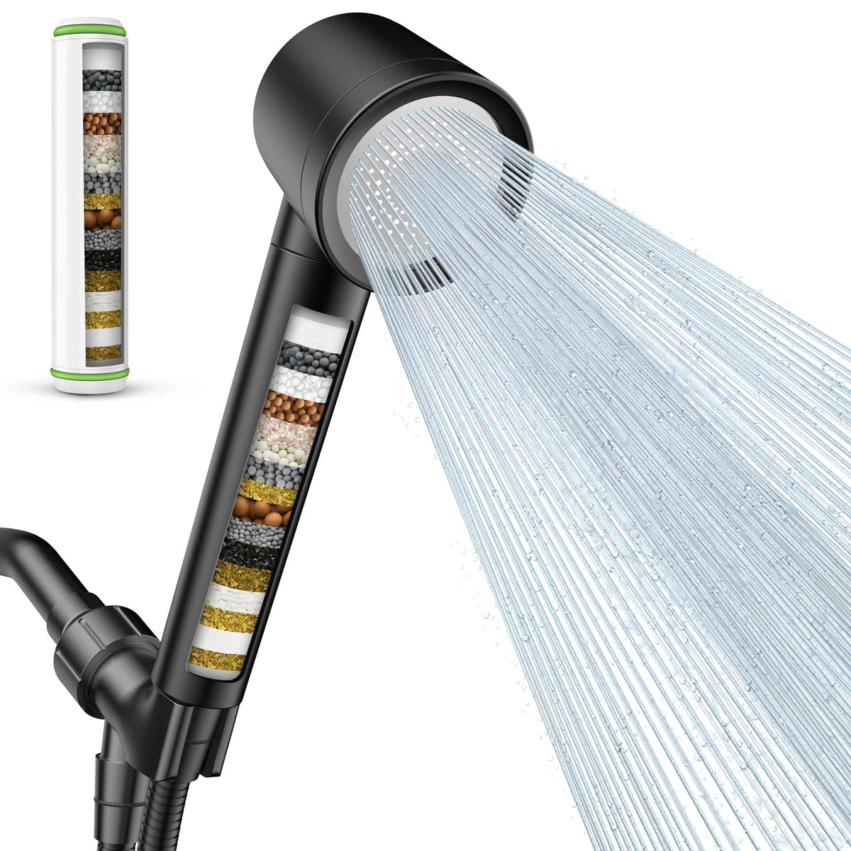 PWERAN Filtered Shower Head with Handheld,High Pressure Shower Heads Filter