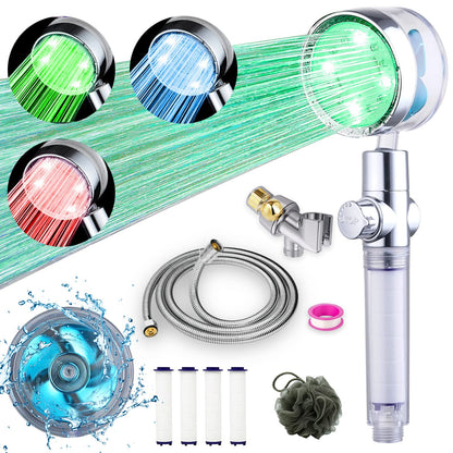 CWPW High Pressure Handheld Showerhead with filters,Vortex hydro jet Turbo