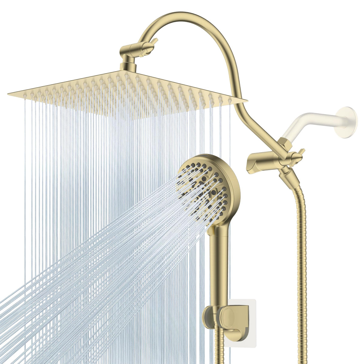 Hibbent All Metal cUPC Certified Shower Head, 10'' Rainfall Shower Head