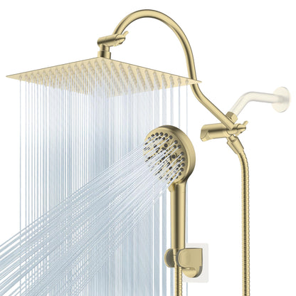 Hibbent All Metal cUPC Certified Shower Head, 10'' Rainfall Shower Head