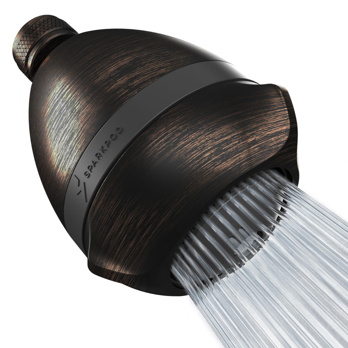 SparkPod High Pressure Shower Head, 3 Inch Fixed Showerhead, Brushed Nickel