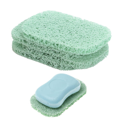 Snowkingdom 4 Pack White Soap Saver Holder for Bar Soap Shower Bathroom Dish Self Draining Lift Pad Porous Construction air circulate 2.9" x 4.5" PVC Non-BPA Non-Slip Durable
