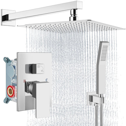 Aolemi Shower Faucet Set with Handheld Matte Black 8 Inch Head