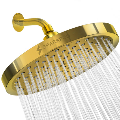 SparkPod Rain Shower Head, 6 Inch Round, Luxury Polished Chrome Finish
