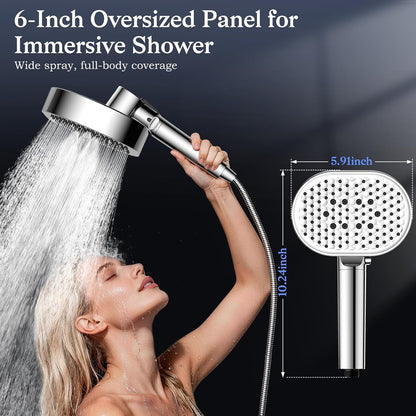 Filtered Shower Head with Handheld,High Pressure 4 Mode Shower with Filters