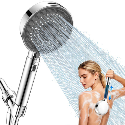 FEELSO Shower Head with Handheld, 5” High Pressure Hand held Showerhead
