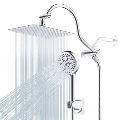 Hibbent All Metal cUPC Certified Shower Head, 10'' Rainfall Shower Head