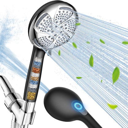 FEELSO Filtered Shower Head with Handheld, High Pressure 7-Spray Showerhead