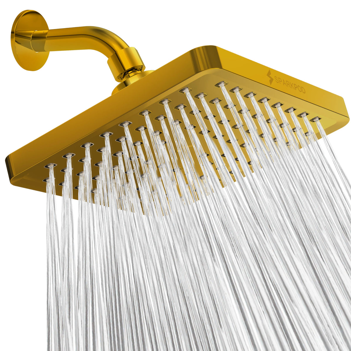 SparkPod Rain Shower Head, 6 Inch Round, Luxury Polished Chrome Finish