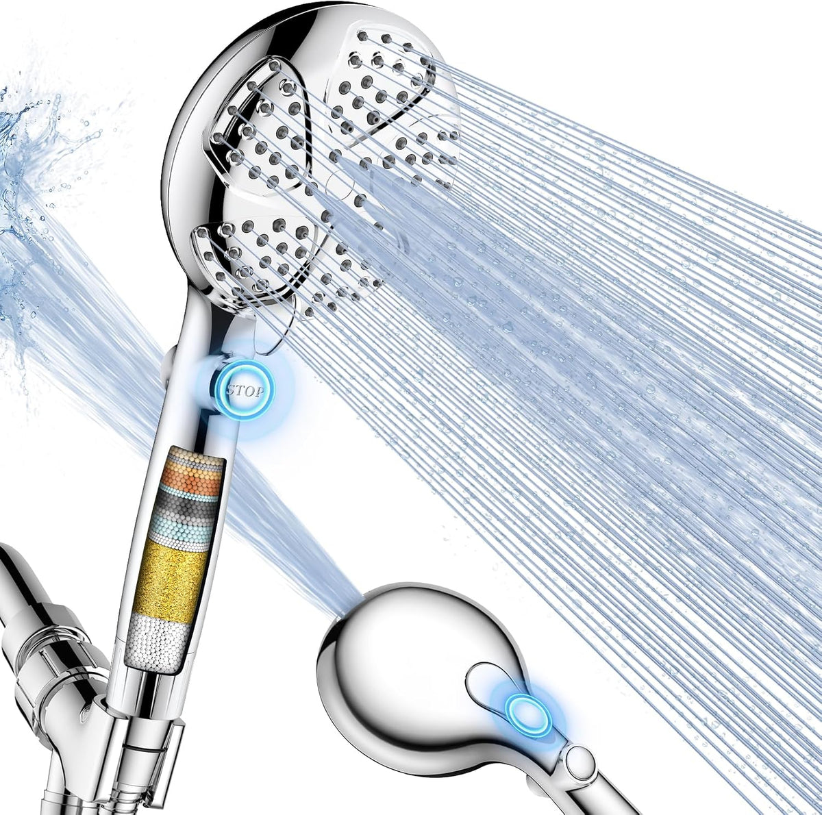 Filtered Shower Head with Handheld, High Pressure 7 Mode Shower Heads