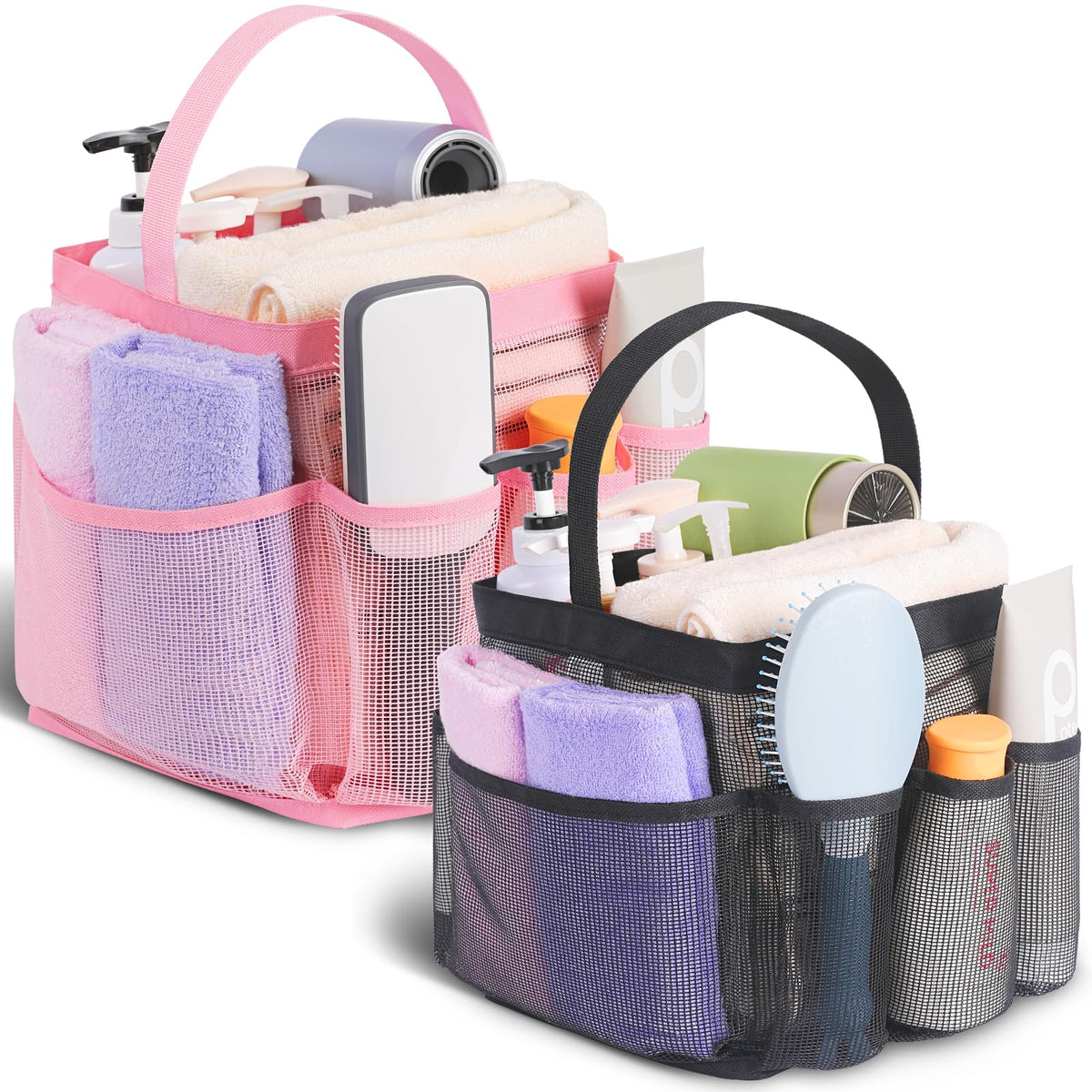EUDELE Mesh Shower Caddy Portable for College Dorm Room Essentials, Shower Caddy Dorm with 9-Pocket Large Capacity for Beach, Swimming, Gym, Camping, Travel essentials
