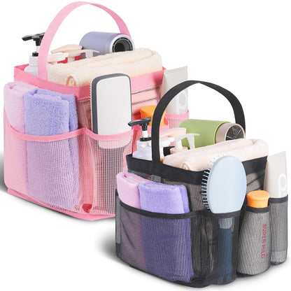 EUDELE Mesh Shower Caddy Portable for College Dorm Room Essentials, Shower Caddy Dorm with 9-Pocket Large Capacity for Beach, Swimming, Gym, Camping, Travel essentials