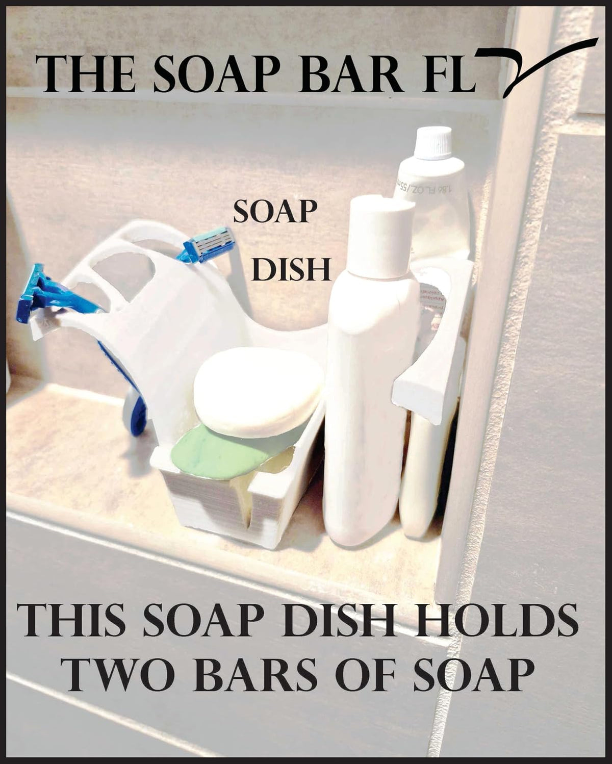 Soap Dish, Toothbrush Holder, Razor Holder, Toothbrush Caddy