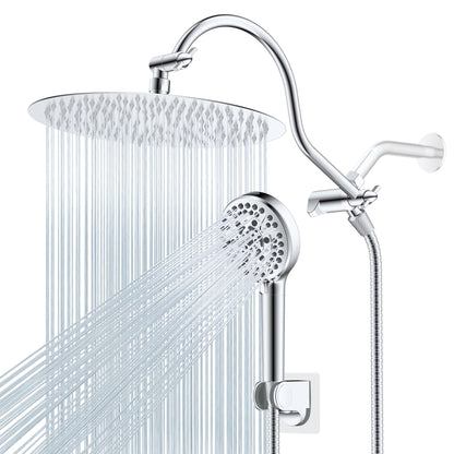 Hibbent All Metal cUPC Certified Shower Head, 10'' Rainfall Shower Head