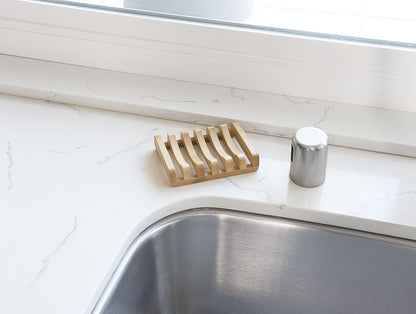 Bamboo Naturals Bar Soap Dish for Sink or Shower, Odor Resistant Tray, Sustainable Bamboo Wood Holder, Great for Bathrooms and Kitchens