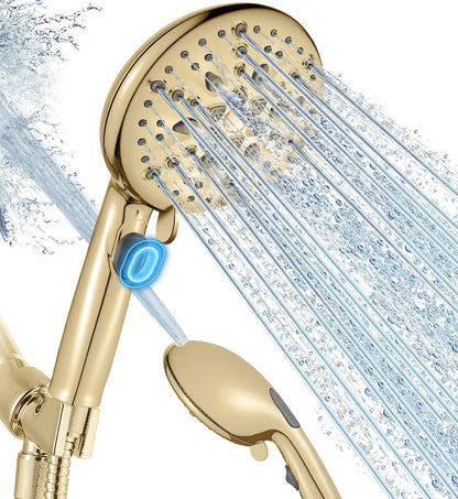Cobbe 9 Spray Modes Handheld Shower Head, Water-Saving, Chrome