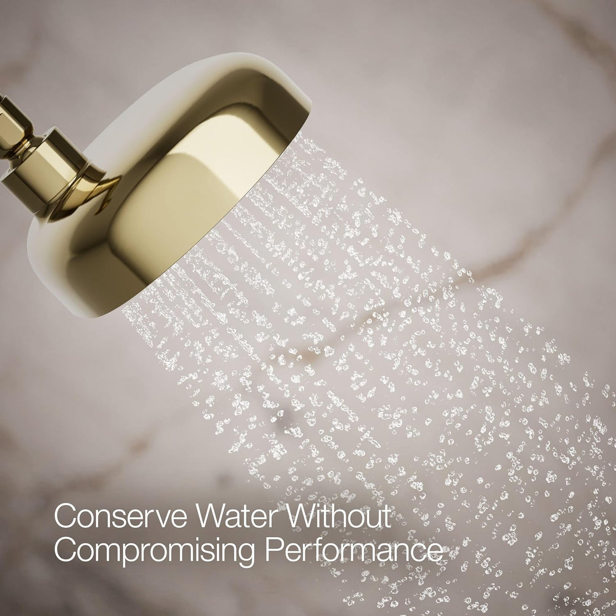 Kohler 26290-G-AF Statement® Three-function showerhead, 1.75 gpm, Vibrant French Gold